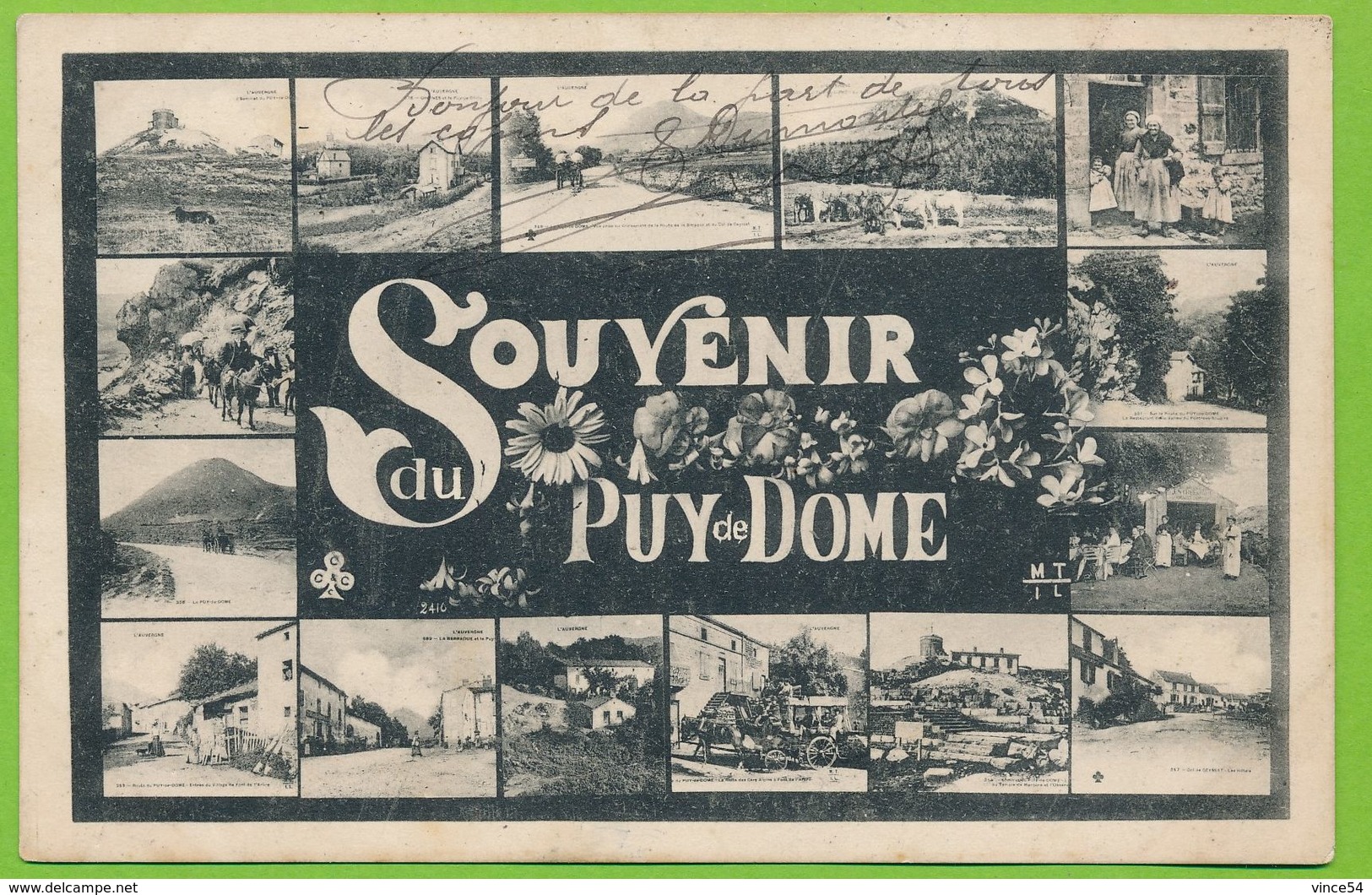 Souvenir Du Puy-de-Dôme  Multivues Carte Circulé 1906 - Autres & Non Classés