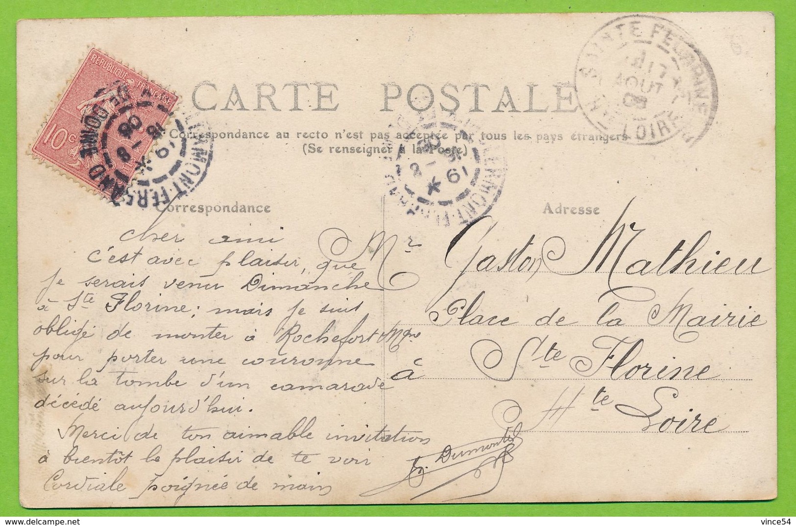 Souvenir Du Puy-de-Dôme  Multivues Carte Circulé 1906 - Autres & Non Classés