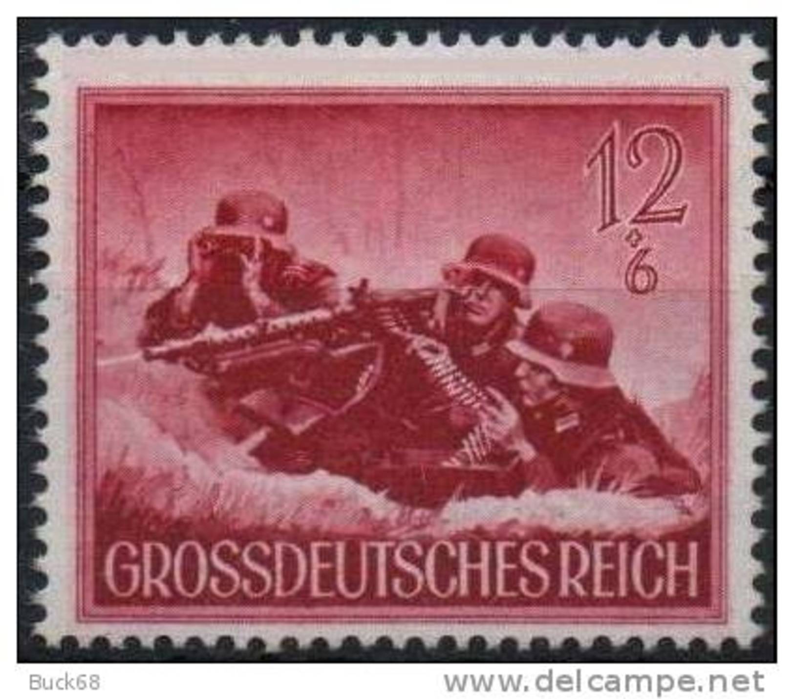 ALLEMAGNE DEUTSCHES III REICH 797 ** Militaria : Soldat Et Mitrailleuse Lourde Wehrmacht - Ungebraucht