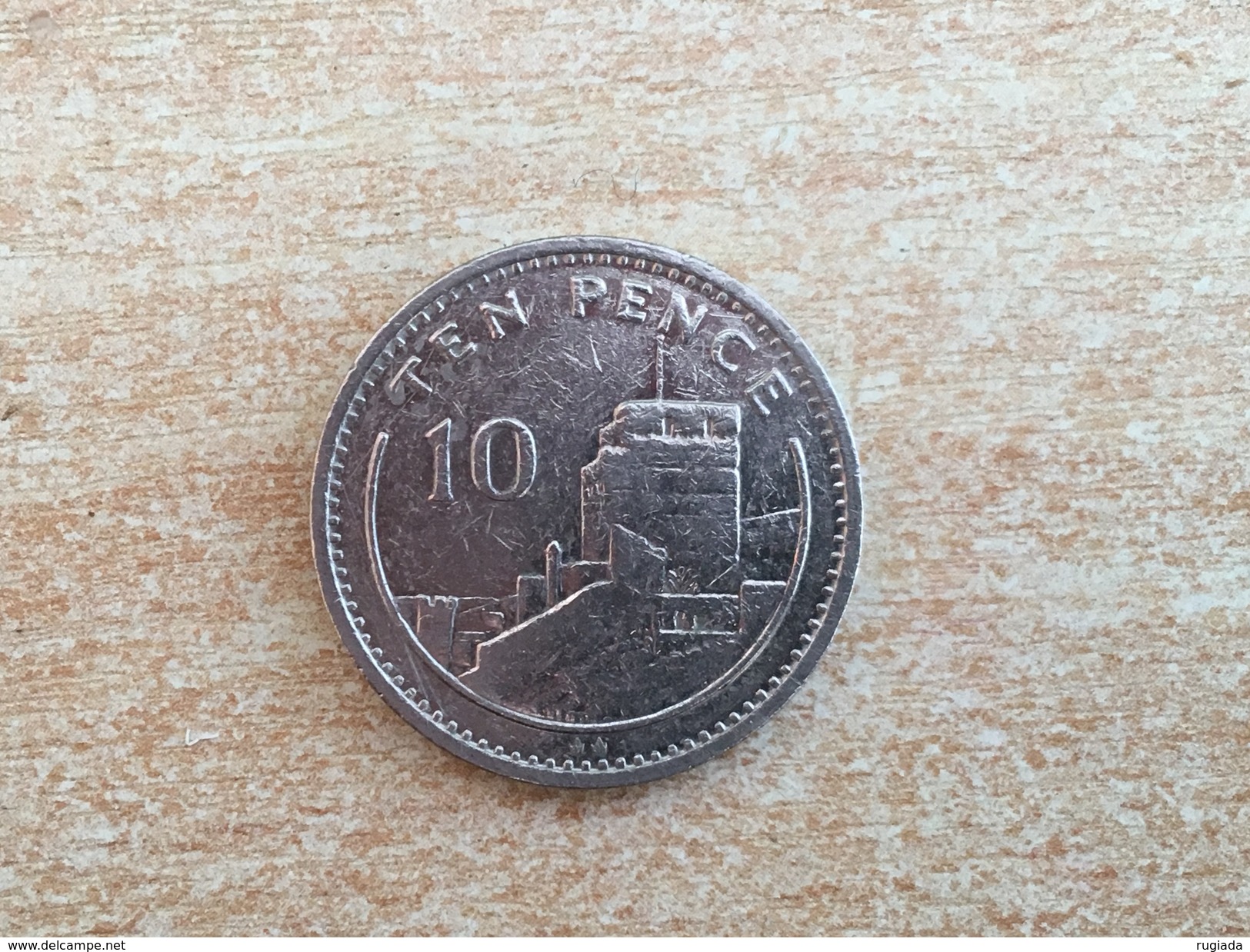 1989 Gibraltar Ten 10 Pence Coin - Very Fine - Gibraltar