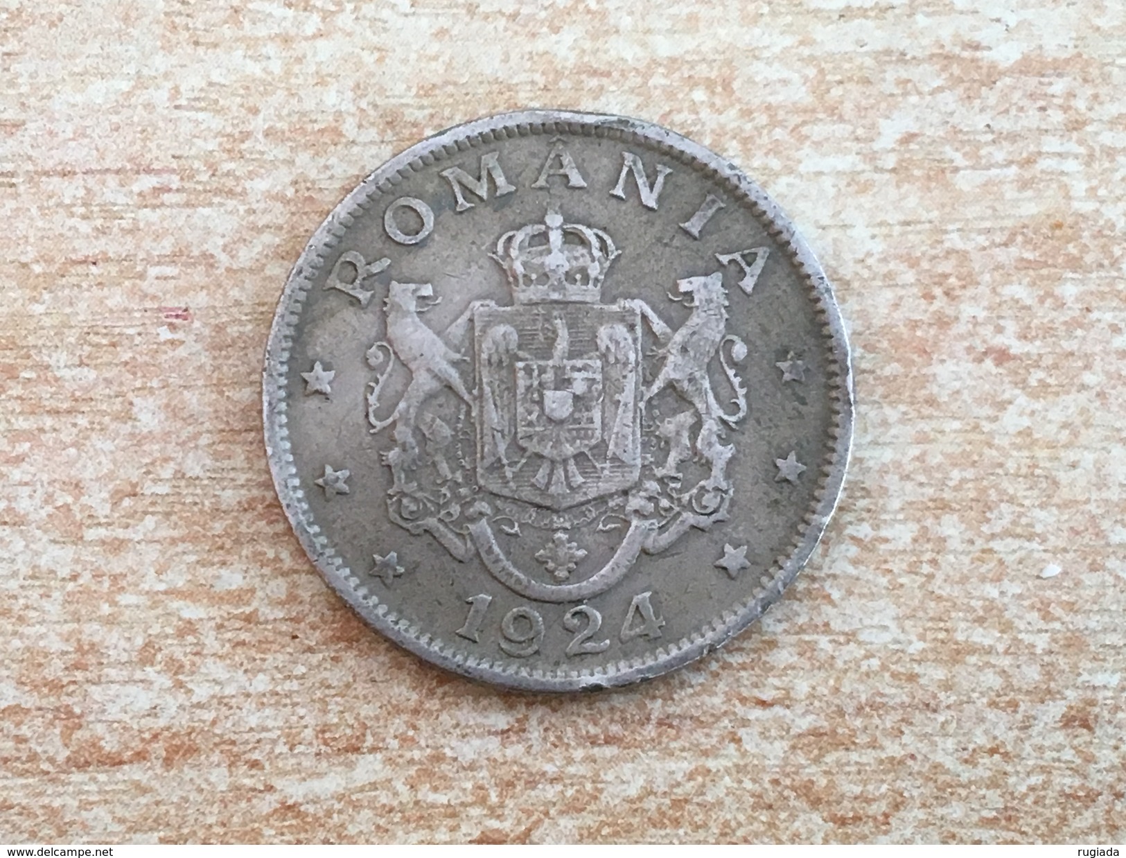 1924 Romania 2 Lei Coin - Very Fine - Romania