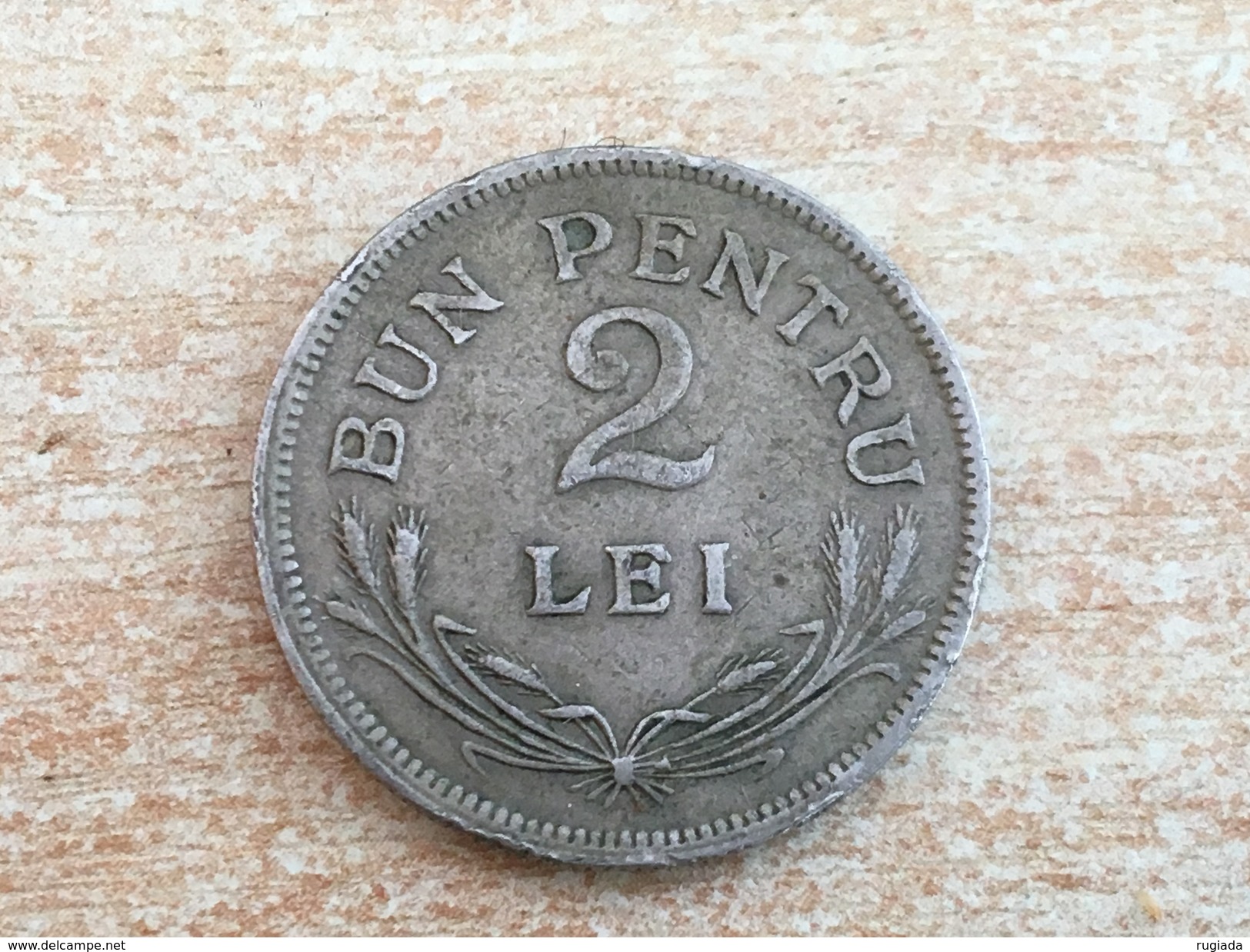 1924 Romania 2 Lei Coin - Very Fine - Romania