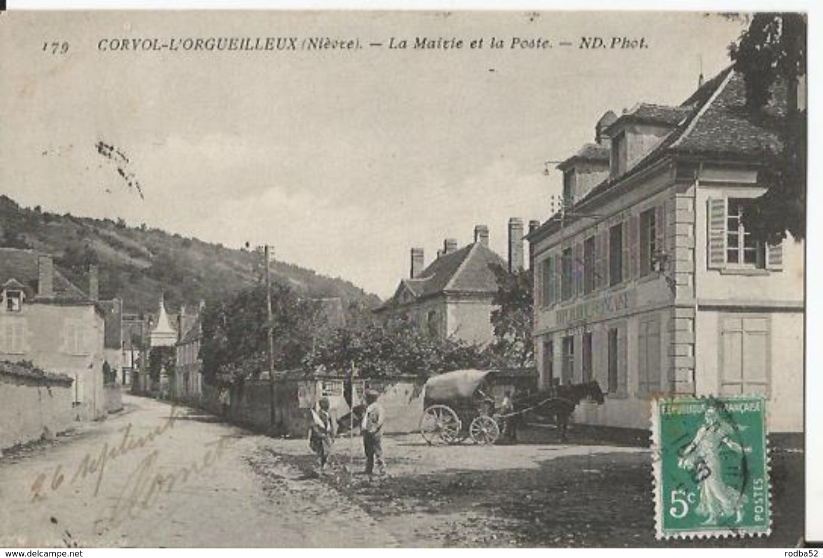 CPA  - Corvol L' Orgueilleux  - La Mairie Et La Poste - Autres & Non Classés