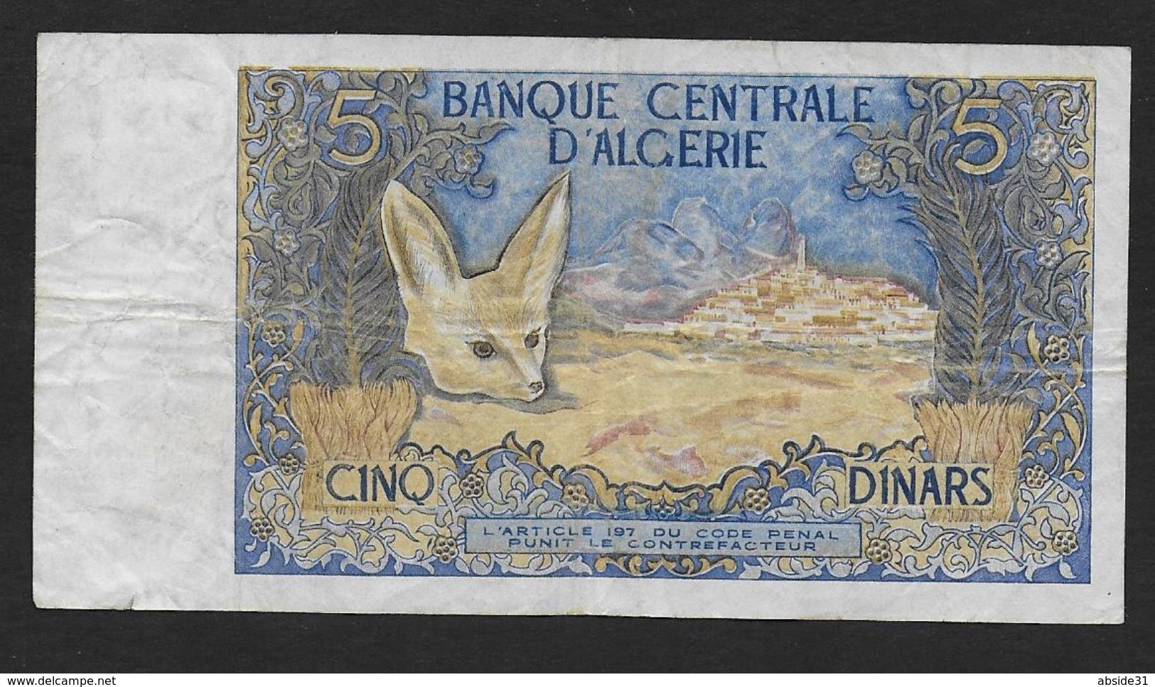 ALGERIE -  5 Dinars  1970 - Algeria