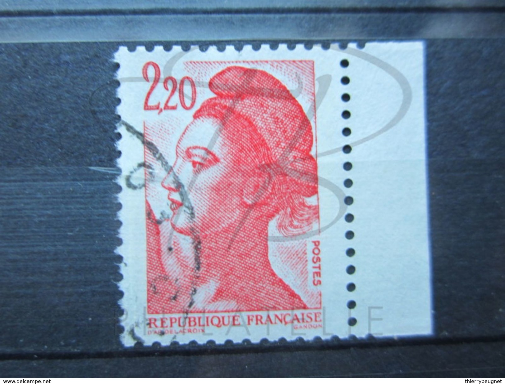 VEND BEAU TIMBRE DE FRANCE N° 2376 , BANDE PHOSPHORE INCOMPLETE !!! - Used Stamps