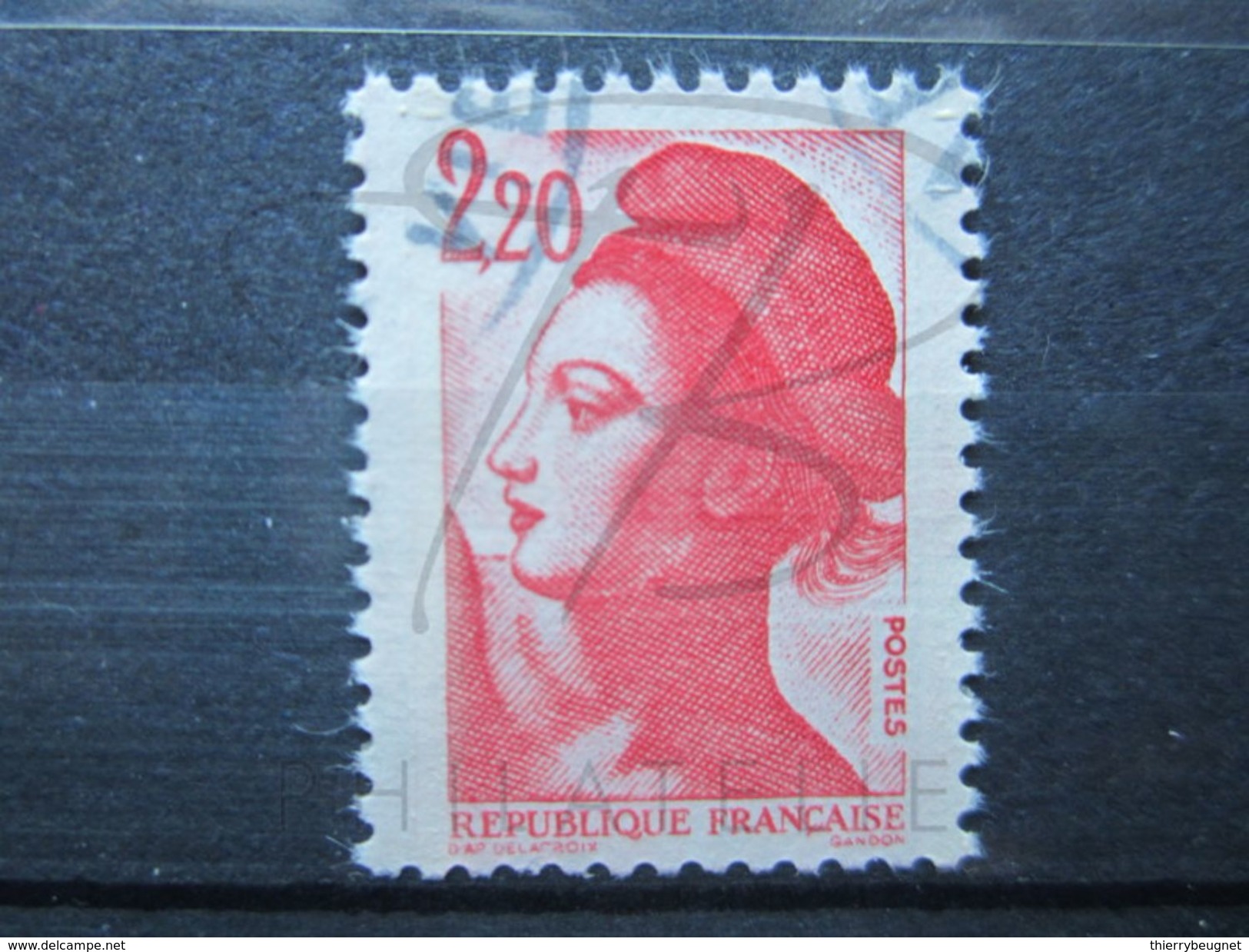 VEND BEAU TIMBRE DE FRANCE N° 2376 , BANDE PHOSPHORE A CHEVAL VERTICALEMENT !!! (c) - Used Stamps