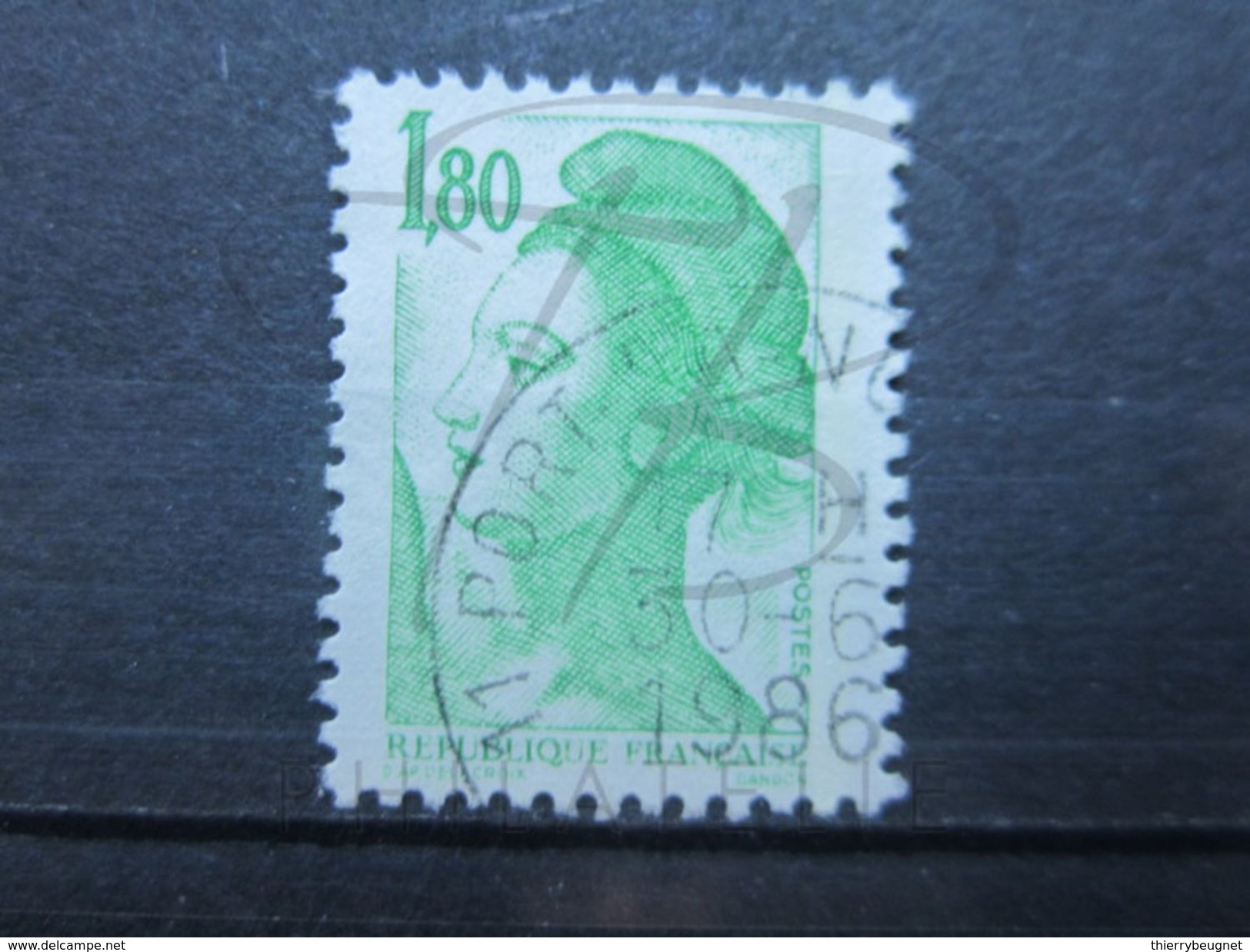 VEND BEAU TIMBRE DE FRANCE N° 2375 , BANDE PHOSPHORE A CHEVAL VERTICALEMENT !!! - Used Stamps