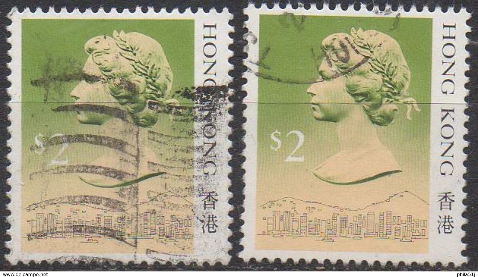 HONG  KONG  N°509/509a__OBL VOIR SCAN - 1941-45 Ocupacion Japonesa