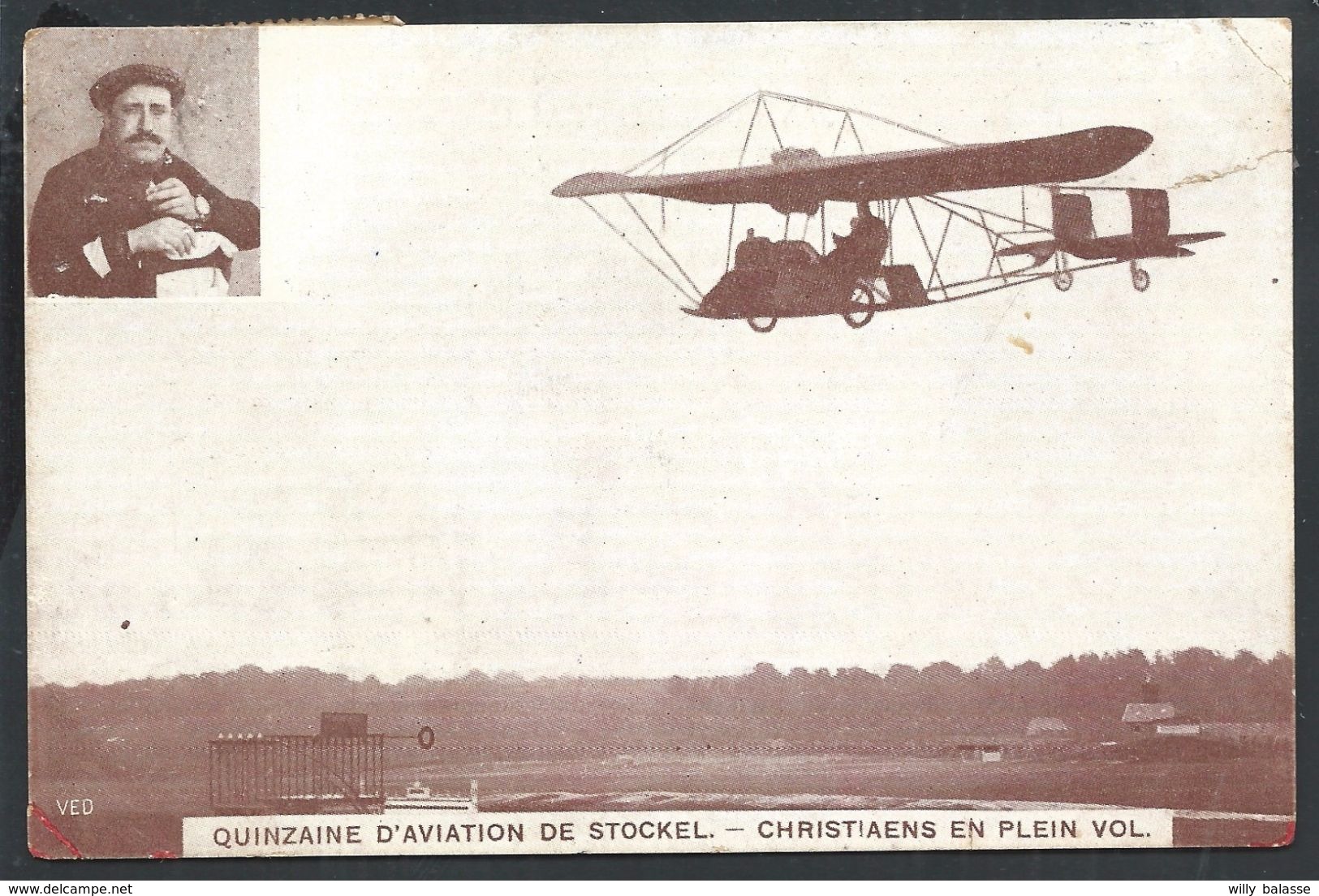 +++ CPA - Quinzaine D'Aviation De STCKEL - Christiaens En Plein Vol - Avion Aviateur   // - Woluwe-St-Pierre - St-Pieters-Woluwe