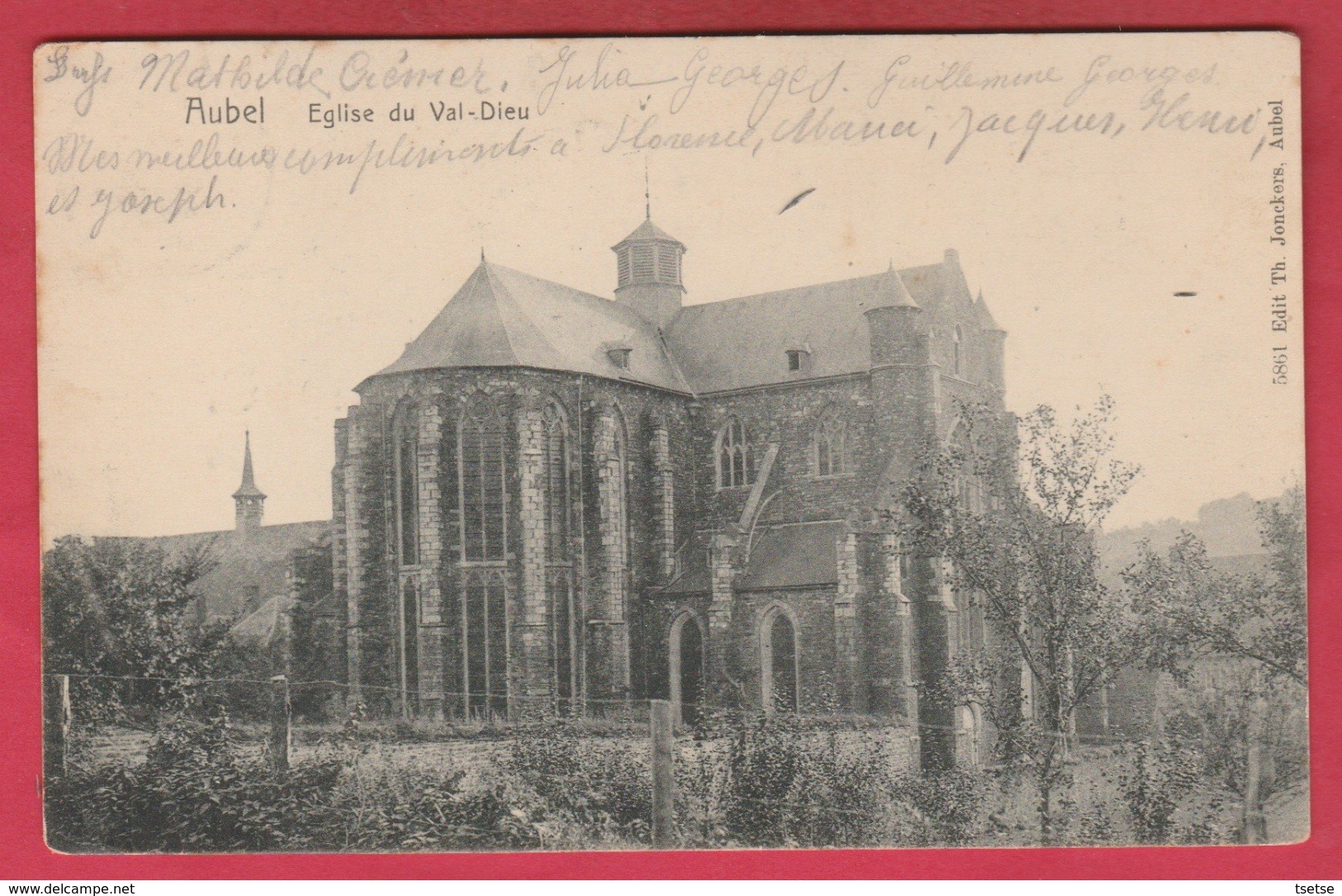 Aubel - Abbaye Cistercienne Du Val Dieu - Eglise - 1907 ( Voir Verso ) - Aubel