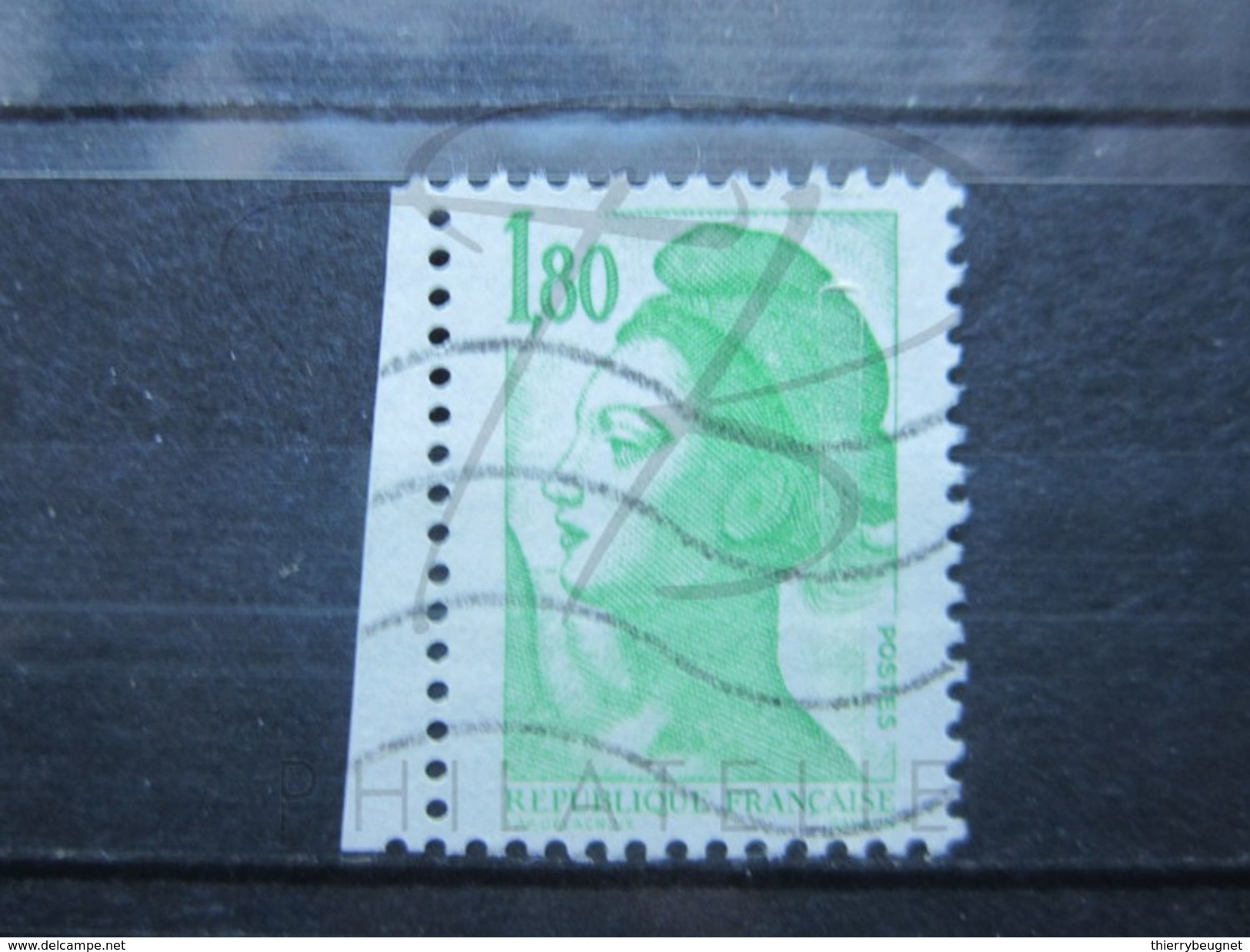 VEND BEAU TIMBRE DE FRANCE N° 2375 , BANDE PHOSPHORE A CHEVAL HORIZONTALEMENT !!! (b) - Used Stamps