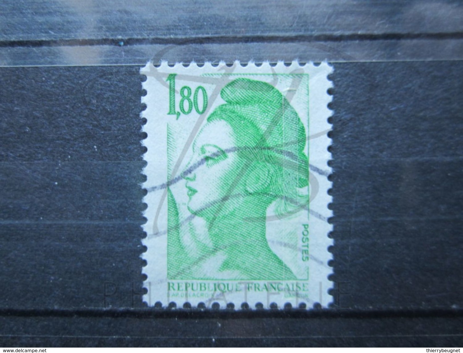 VEND BEAU TIMBRE DE FRANCE N° 2375 , BANDE PHOSPHORE A CHEVAL HORIZONTALEMENT !!! (d) - Gebraucht