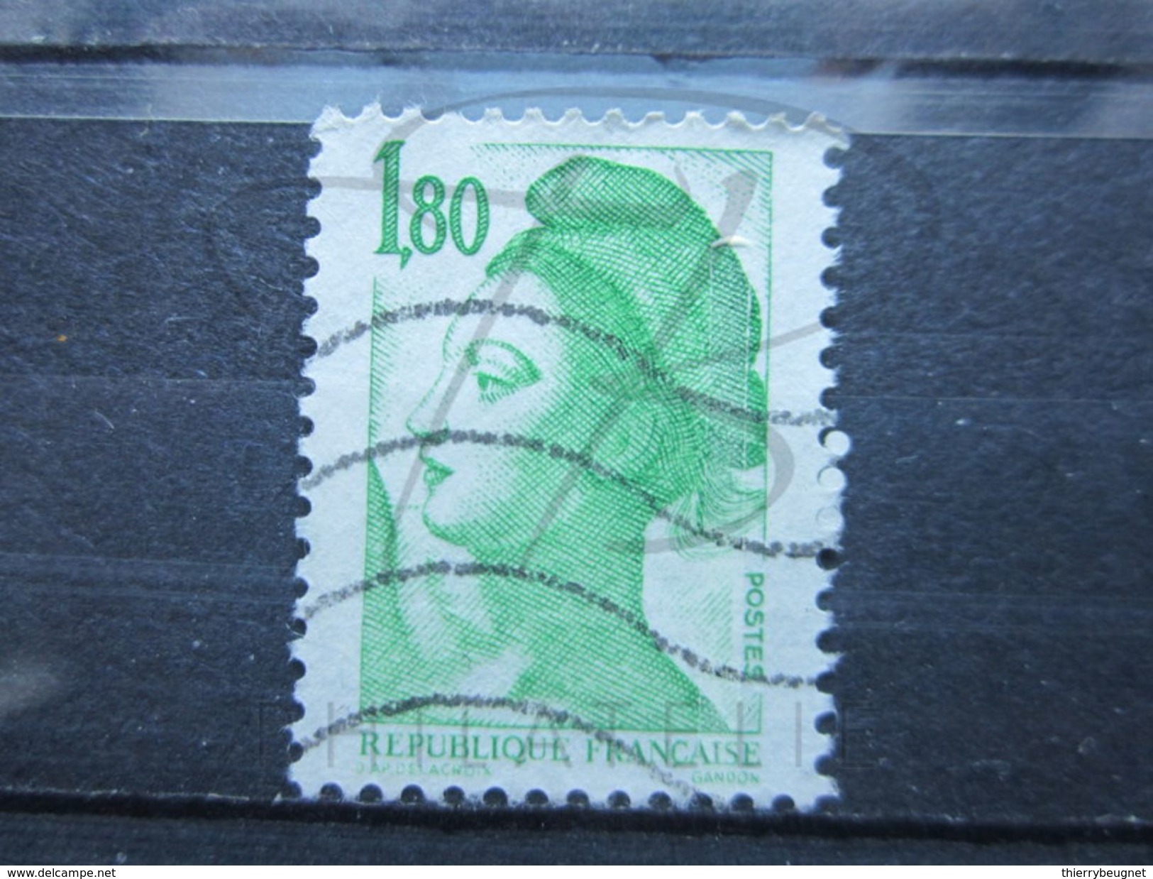 VEND BEAU TIMBRE DE FRANCE N° 2375 , BANDE PHOSPHORE A CHEVAL HORIZONTALEMENT !!! (e) - Used Stamps