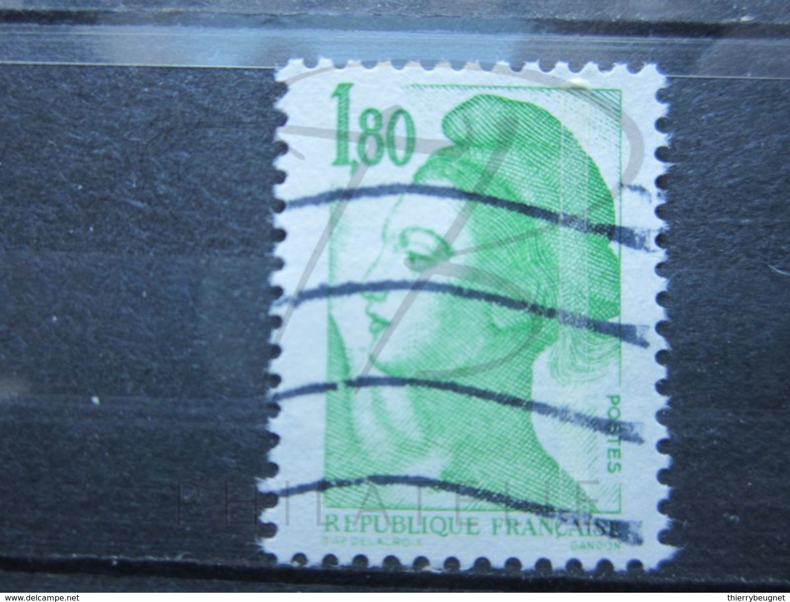 VEND BEAU TIMBRE DE FRANCE N° 2375 , BANDE PHOSPHORE A CHEVAL HORIZONTALEMENT !!! (f) - Used Stamps