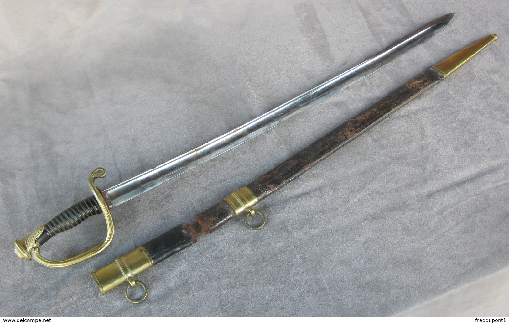 Sabre Adjudant Officier Subalterne Infanterie 1845 Sword - Armes Blanches