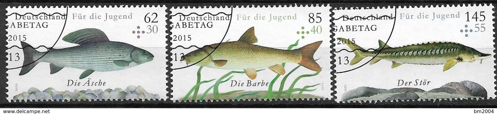 2015 Germany Allem.Fed. Mi. 3169-71 Used      Süßwasserfische. - Gebraucht