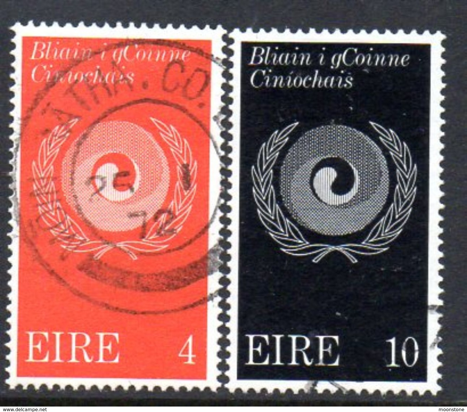 Ireland 1971 Racial Equality Year Set Of 2, Used, SG 307/8 - Oblitérés