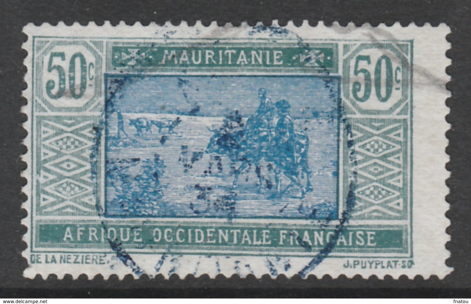 Mauritania, Camel Driver, 50c., 1922, VFU - Used Stamps