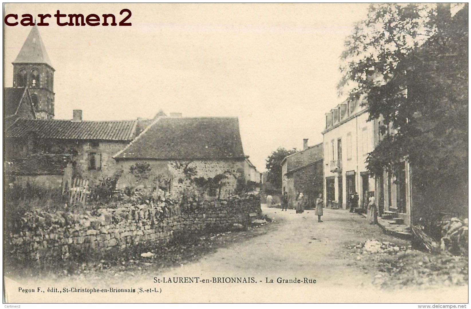 SAINT-LAURENT-EN-BRIONNAIS LA GRANDE RUE 71 - Otros & Sin Clasificación