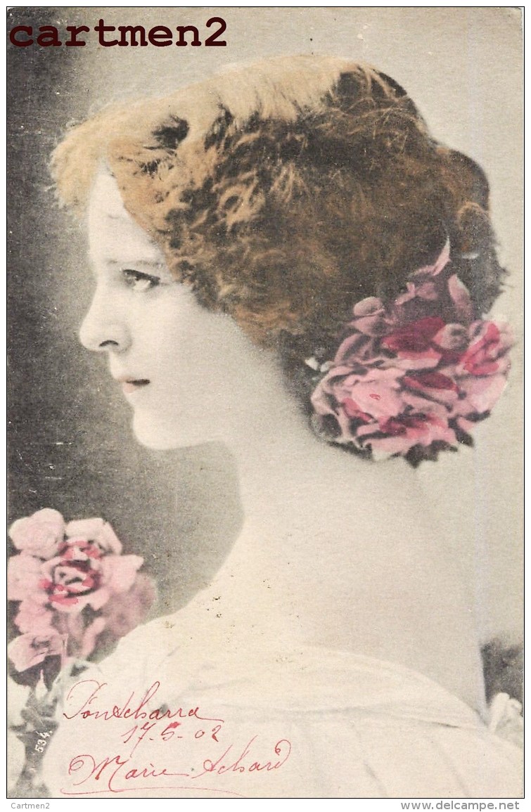 ILLUSTRATEUR HENRI BOUTET PORTRAIT DE FEMME 1900 - Boutet