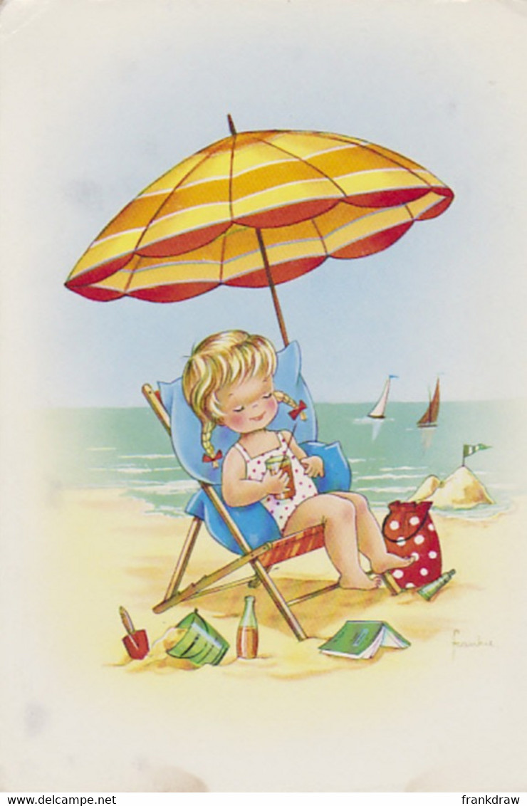 Postcard - Art - Frankie - Relaxing By The Sea - Card No. F033205L - VG - Zonder Classificatie