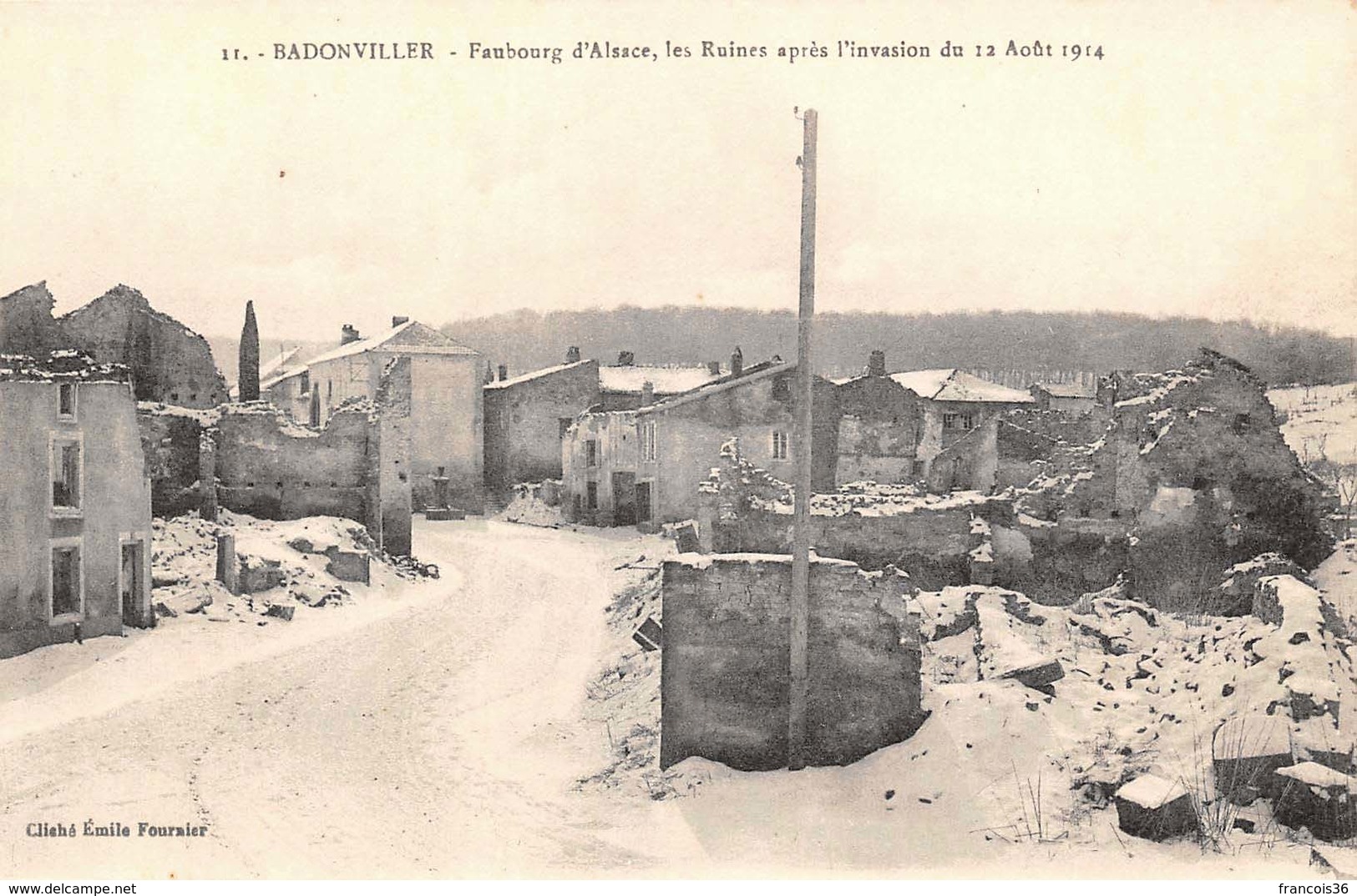 (54) Badonviller - Faubourg D'Alsace Les Ruines Après L'invasion Du 12 Août 1914 - Autres & Non Classés