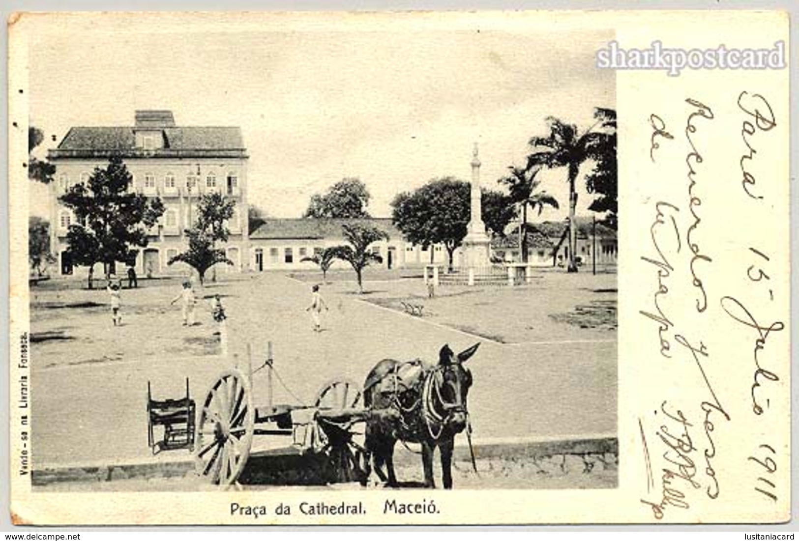 MACEIÓ - Praça Da Cathedral  ( Ed.Livraria Fonseca) Carte Postale - Maceió