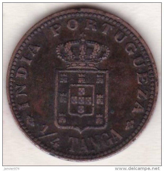 Colonie Portugaise, India-Portuguese . 1/4 Tanga 1903.  Carlos I .KM# 15 - Inde