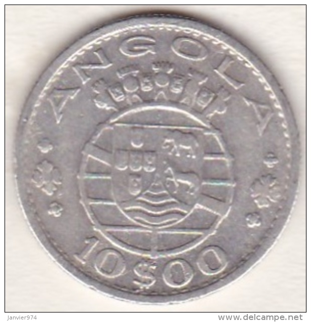 Colonie Portugaise, Angola, 10 Escudos 1955. Argent . KM# 73 - Angola