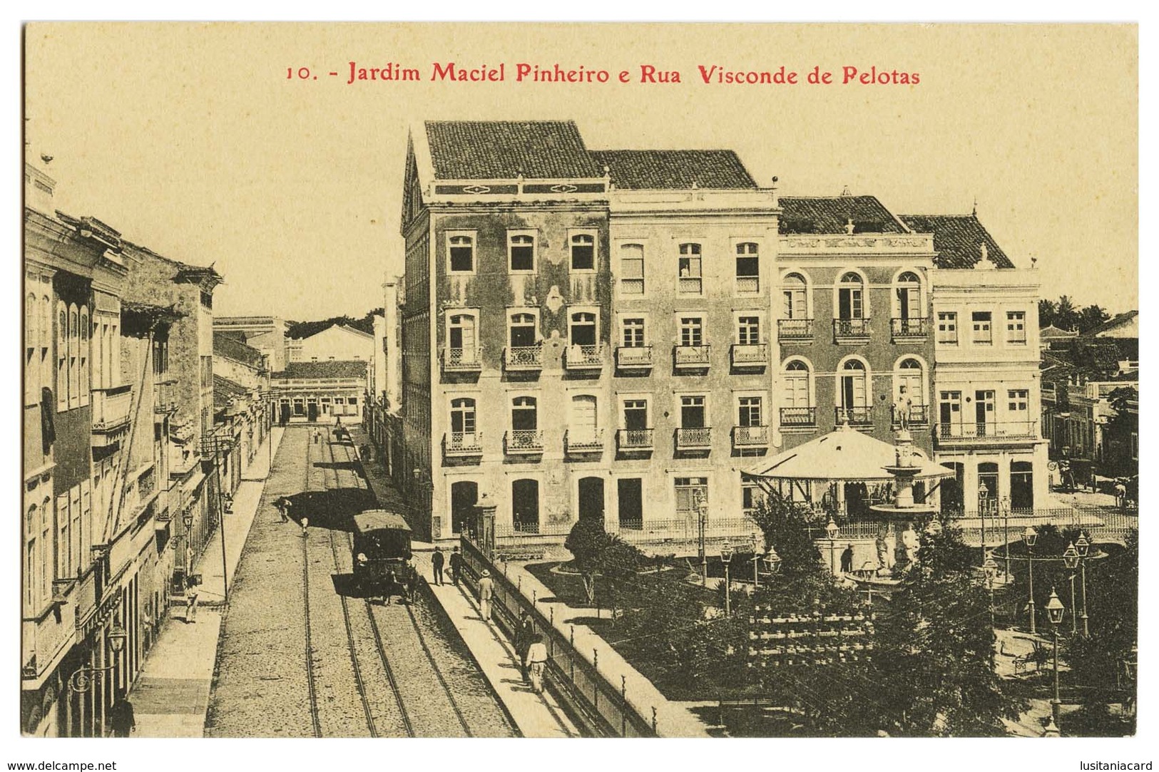 RECIFE - Jardim Maciel Pinheiro E Rua Visconde De Pelotas ( Ed. M. Nogueira Nº 10)  Carte Postale - Recife