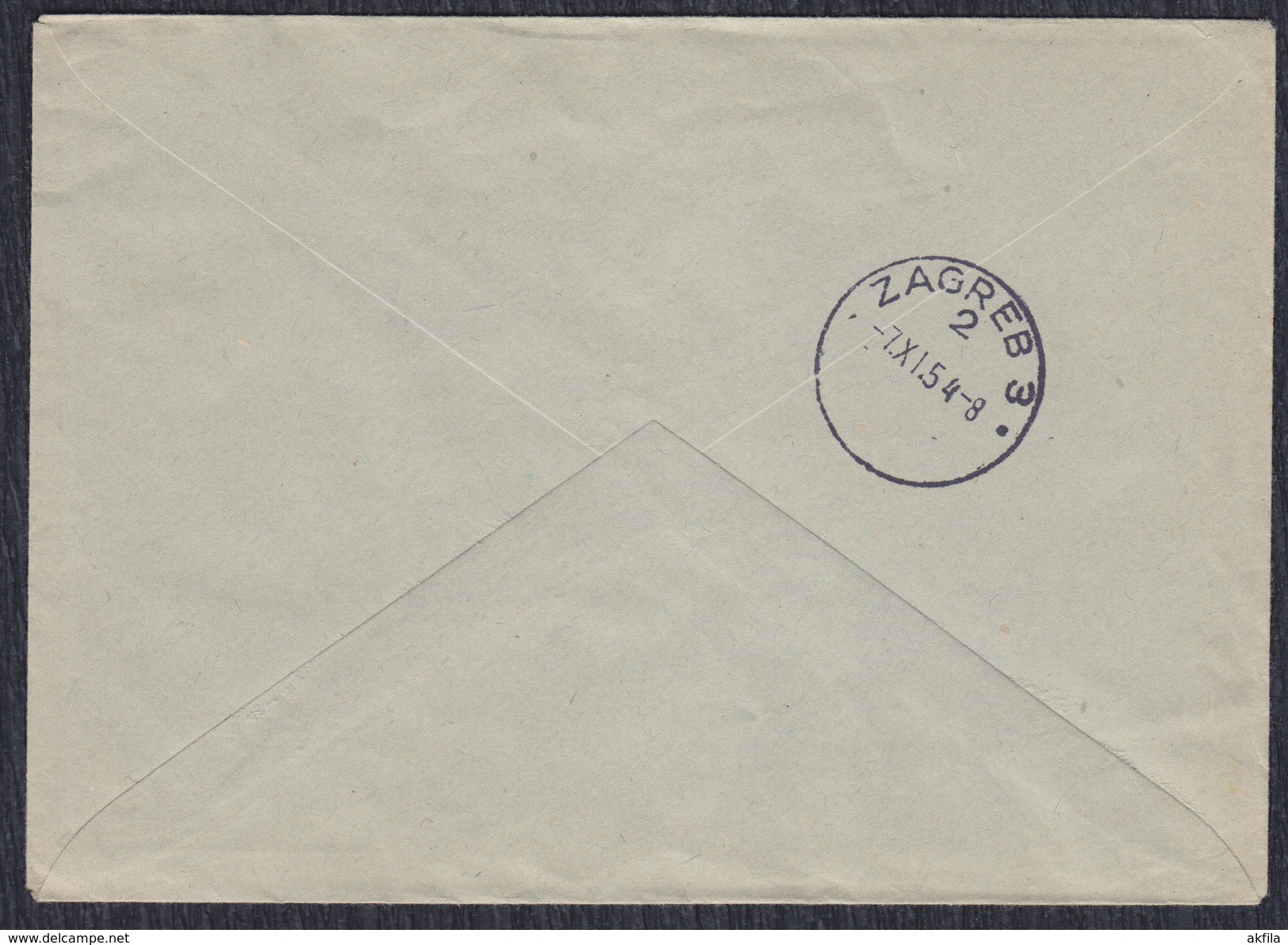 Yugoslavia 1954 Registered Letter With Red Cross Surcharge Stamp Sent From Zupanja To Zagreb - Covers & Documents