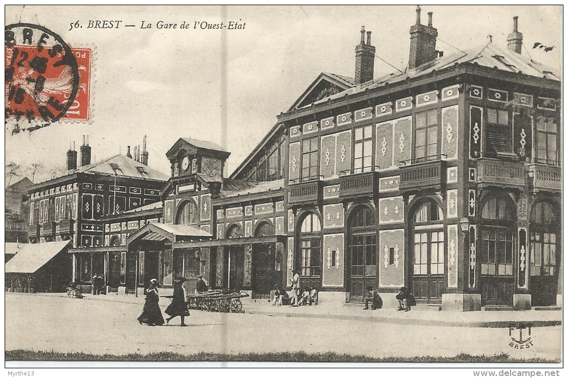 29  BREST  La GARE De L'Ouest Etat  1915 - Brest