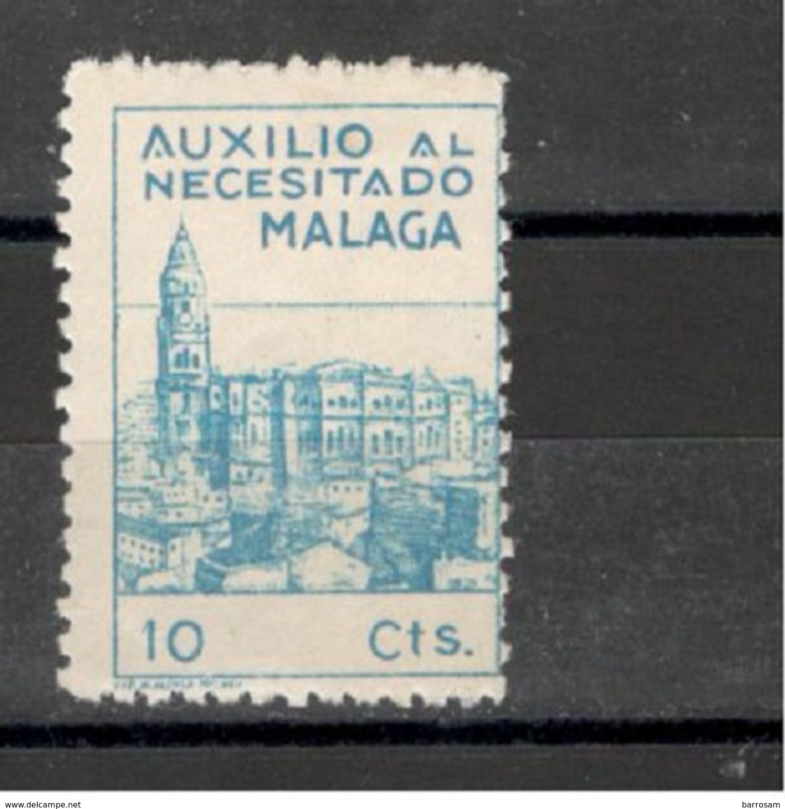 Spain1937: MALAGA 10cts.mnh** - Emisiones Nacionalistas