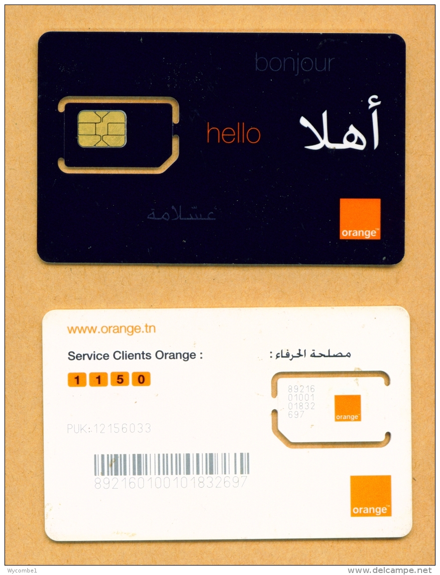 TUNISIA  -  Mint/Unused SIM  Orange  As Scan - Tunisia