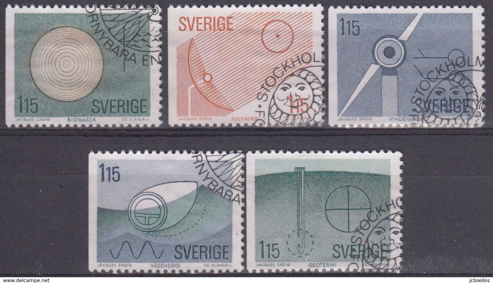 SUECIA 1980 Nº 1078/82 USADO - Oblitérés