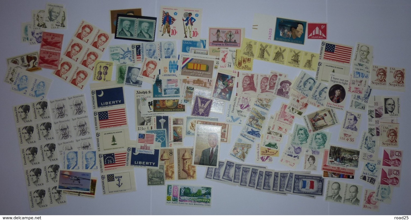 Amérique : Stock De Timbres Neufs Sans Charnière Sous Pochettes , Tout Pays Dont Etats-Unis Mexique Brésil Falkland Etc - Collections (sans Albums)