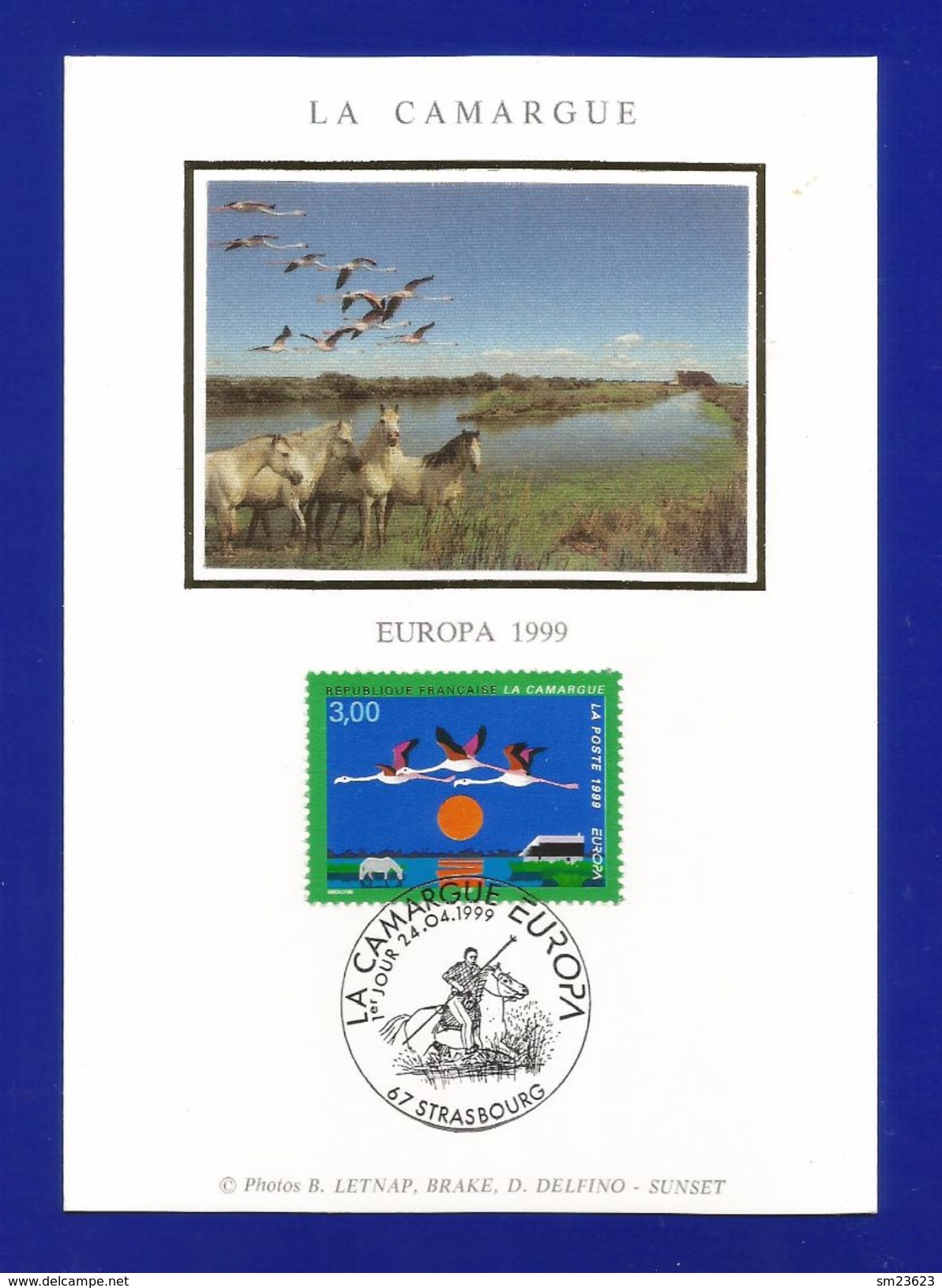 Frankreich  1999  Mi.Nr. 3382 , EUROPA CEPT / Natur-und Nationalparks - Maximum Card - Strasbourg 24.04.1999 - 1999