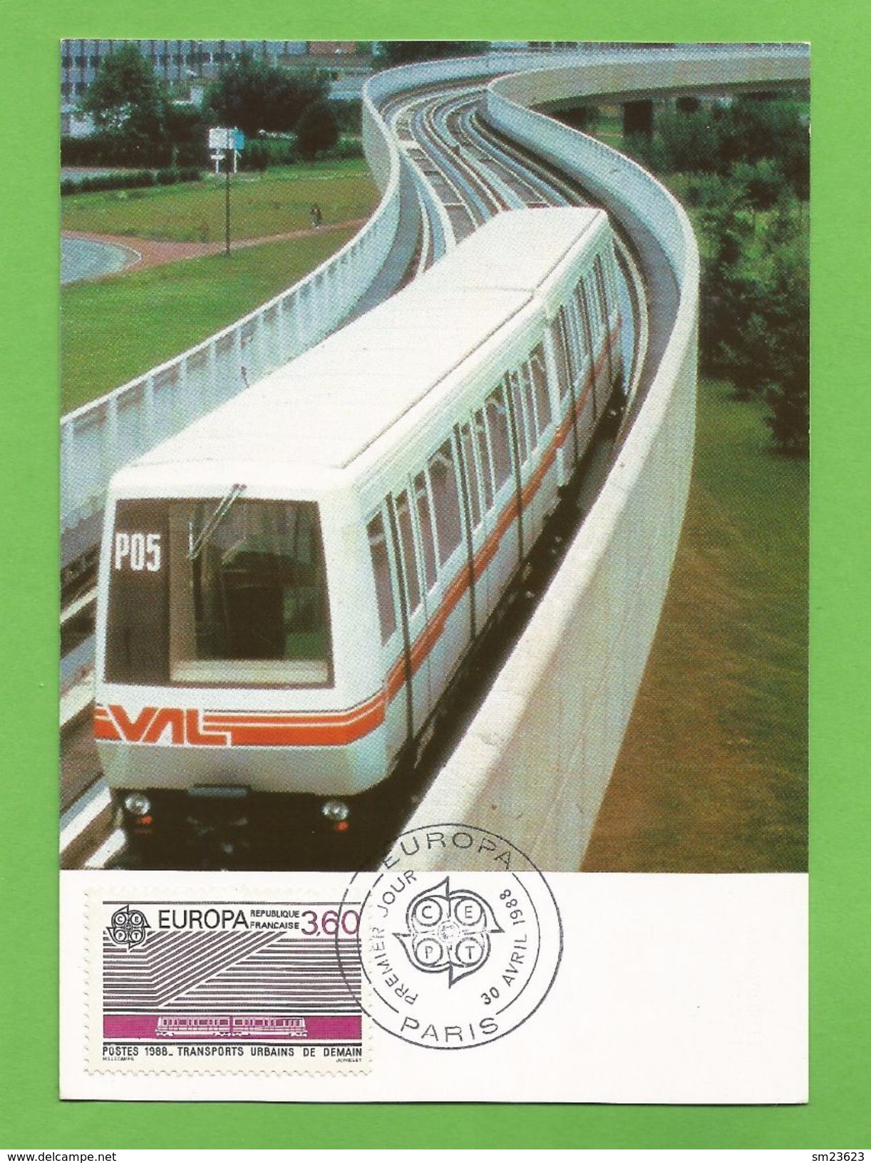 Frankreich  1988  Mi.Nr. 2668 , EUROPA CEPT Transport-Kommunikationsmittel - Maximum Card - Paris  30.Avril 1988 - 1988