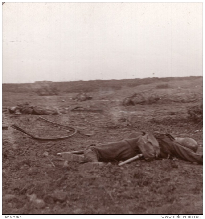 WWI Somme Crête De Thiepval Ferme Mouquet Ancienne Photo Stereo Realistic Travels 1916 - Stereoscopic