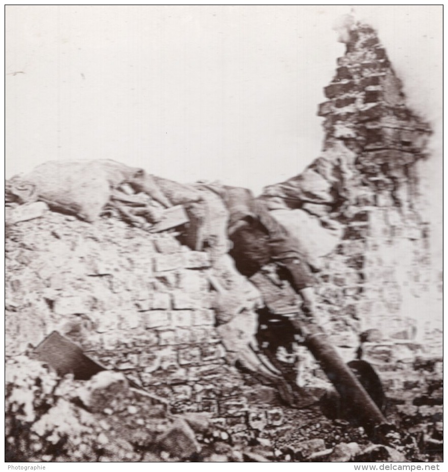 WWI Bataille D'Arras Monchy Ancienne Photo Stereo Realistic Travels 1914-1918 - Stereo-Photographie