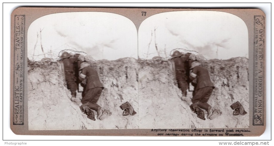 WWI Wancourt Bataille D'Arras Ancienne Photo Stereo Realistic Travels 1917 - Stereoscopic