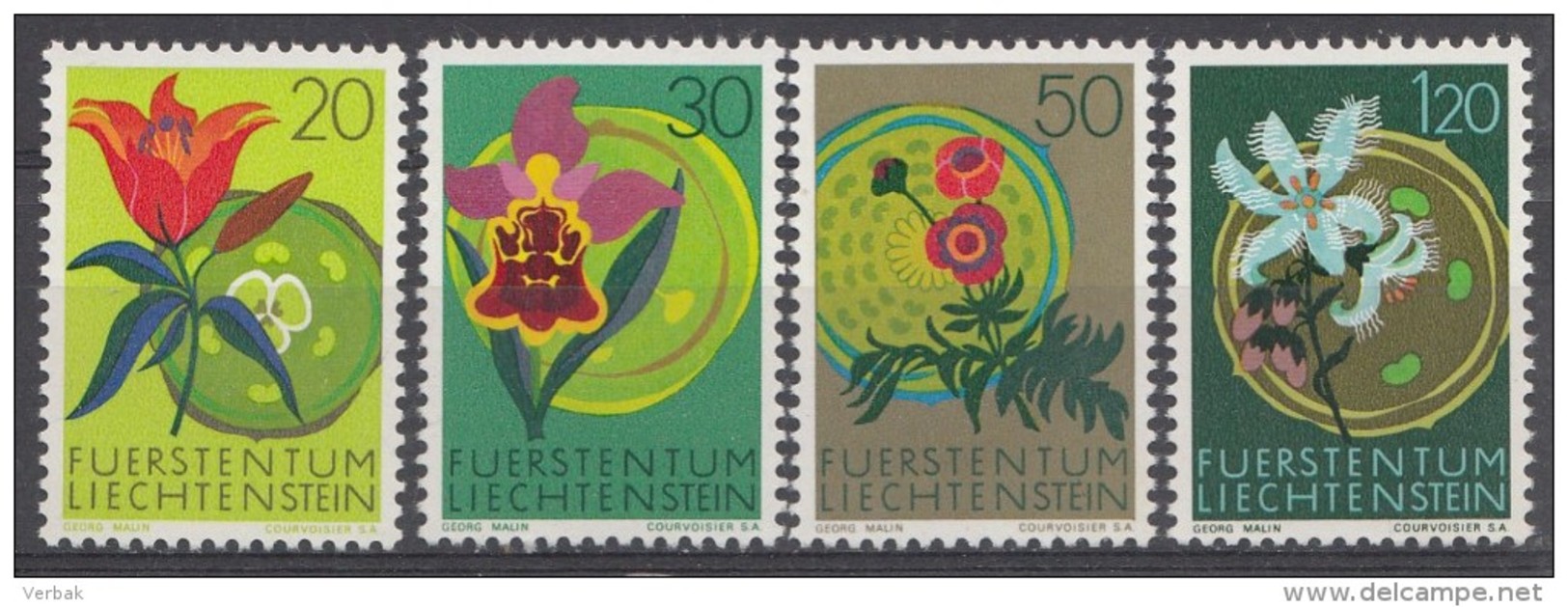 Liechtenstein 1970  Mi.nr.: 521-524 Europäisches Naturschutzjahr  MNH / POSTFRIS / NEUF SANS CHARNIERE - Unused Stamps