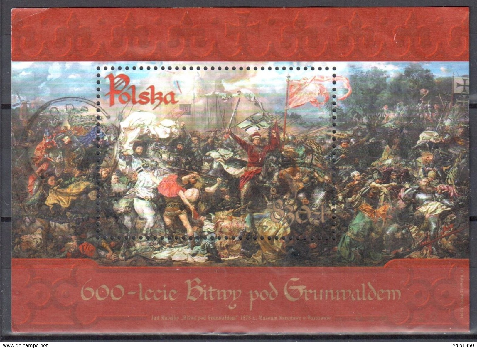 Poland 2010 - 600 Years Of Grunwald Battle - Mi.4488 From M/s 195 - Used - Gestempelt - Blocs & Feuillets