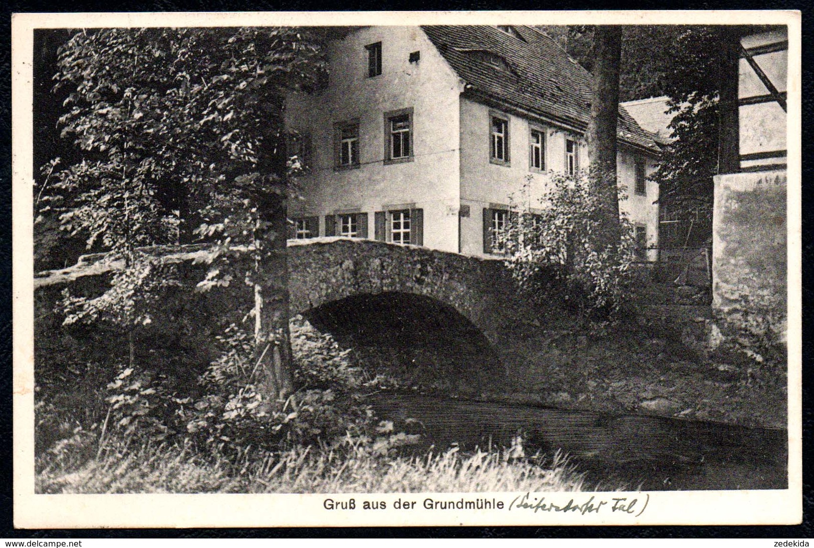 A9684 - Gruß Aus Der Grundmühle Mühle - Landpost Landpoststempel - Liegau Redeberg Land - Paul Schulze - Radeberg