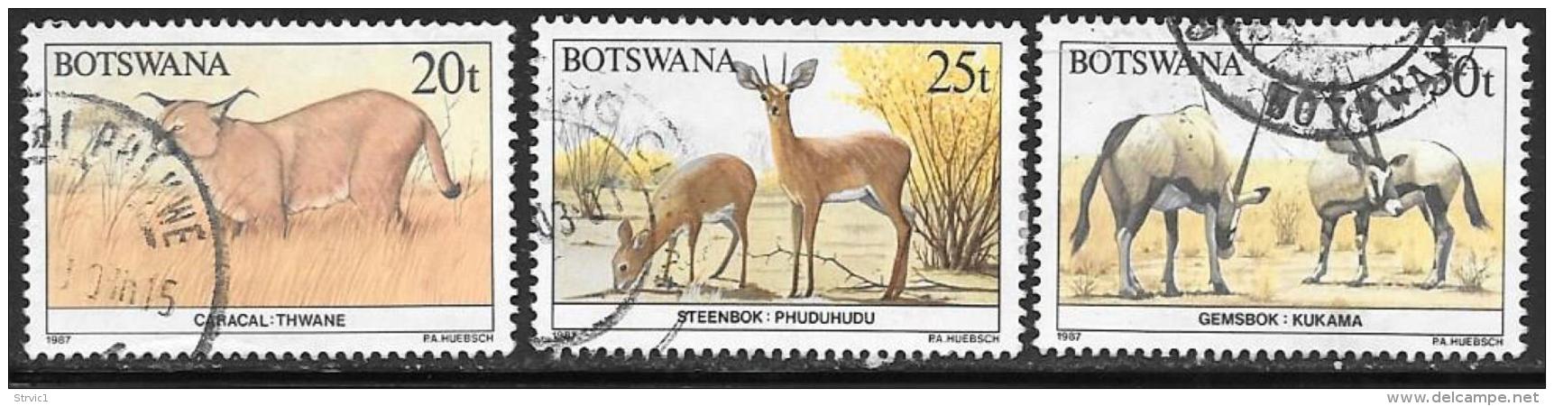 Botswana, Scott # 414-6 Used Wildlife Conservation, 1987 - Botswana (1966-...)
