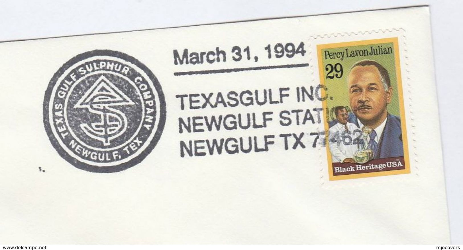 1994 Newgulf TEXAS GULF SULPHUR EVENT COVER Usa Stamps Minerals - Minerals