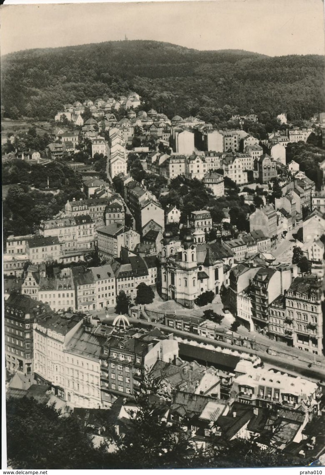 M0652 - Czechoslovakia (1958) Karlovy Vary 2 1358-1958: 600 Years Karlovy Vary (spring); Machine Postmark (postcard) - Termalismo