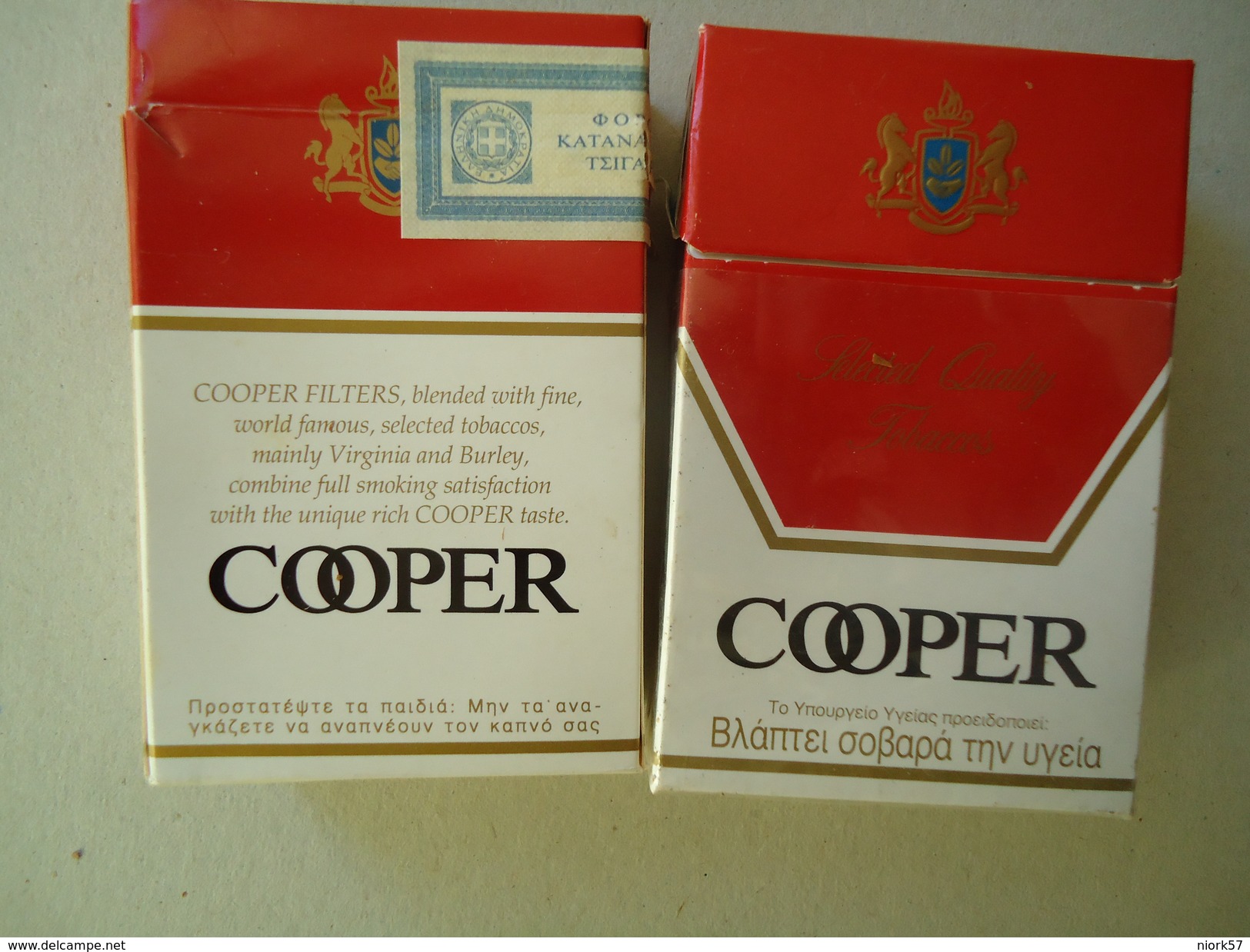 GREECE EMPTY TOBACCO BOXES IN DRACHMAS  COOPER - Schnupftabakdosen (leer)