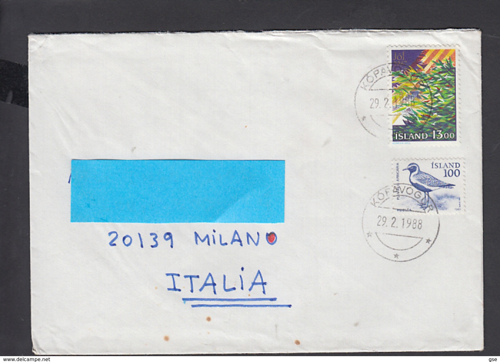 ISLANDA  1988 - Lettera Per  Italia - Storia Postale