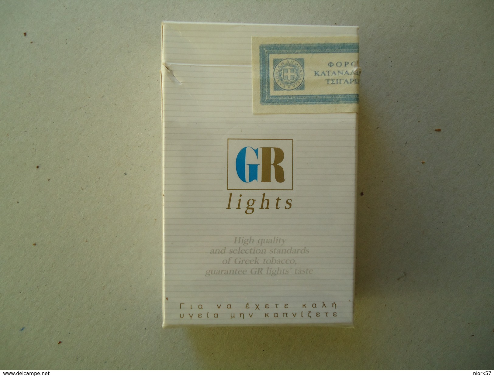 GREECE EMPTY TOBACCO BOXES IN DRACHMAS  GR LIGHTS - Schnupftabakdosen (leer)